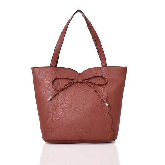 Brodie scallop bow bag - Red brown image 1