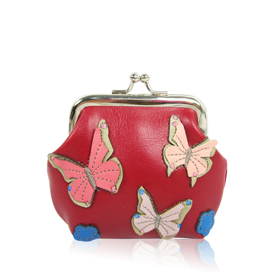 Fluttering Butterfly Coin Purse-red image 1