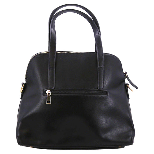 Metallic Curved Shopper - Black image 1