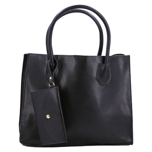 Metallic Tote With Mini Purse - Black image 1