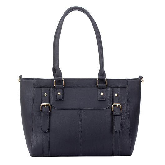 Violet Buckle Tote Bag - Black image 1