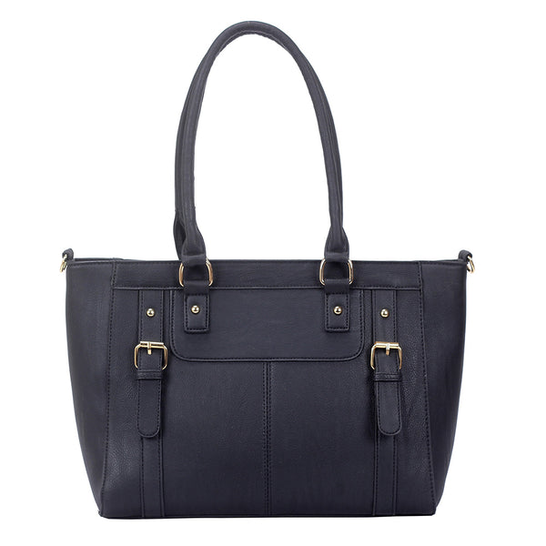 Violet Buckle Tote Bag - Black image 1