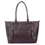 Violet Buckle Tote Bag - Brown image 1