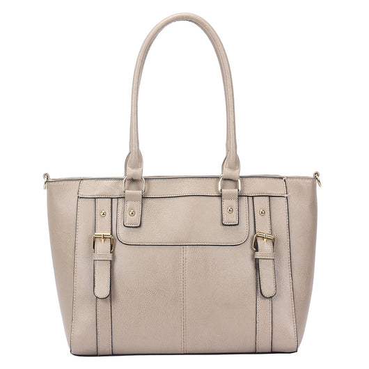 Violet Buckle Tote Bag - Apricot image 1