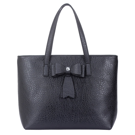 Skylar Bow Shopper Bag - Black image 1
