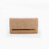 Plain Mock Snake Purse - Pink image 1