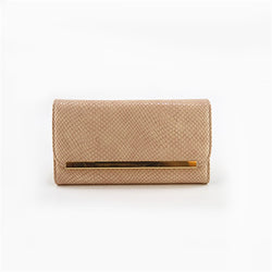 Plain Mock Snake Purse - Pink image 1