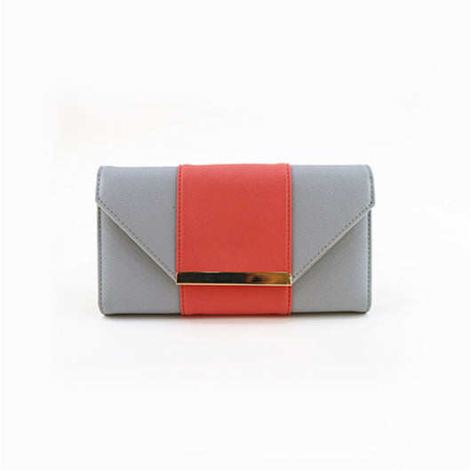 Block Contrast Purse  - Grey image 1