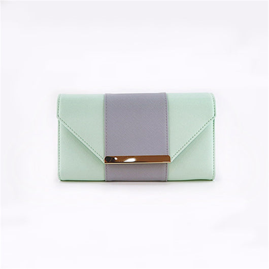 Block Contrast Purse - Lt Green image 1