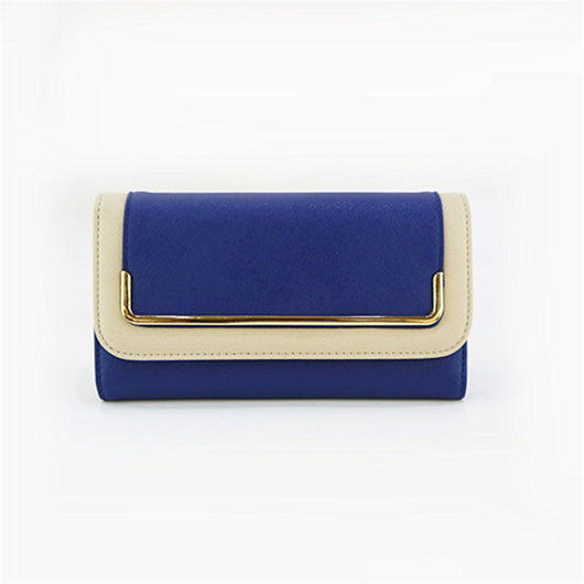 Contrast Edged Purse - Navy Blue image 1