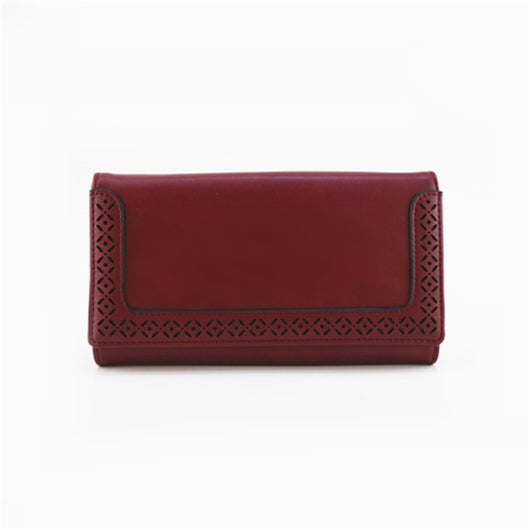Joline Laser Edge Purse - Burgundy image 1