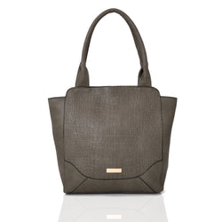 Pansy Croc Finish Shopper - Grey image 1