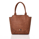 Pansy Croc Finish Shopper - Red Brown image 1
