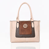 Parlan Mix Material Shoulder Bag - Beige image 1
