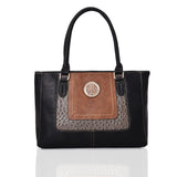 Parlan Mix Material Shoulder Bag - Black image 1
