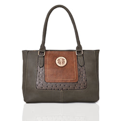 Parlan Mix Material Shoulder Bag - Grey image 1
