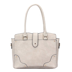 Maddison tote bag with luggage tags - grey image 1
