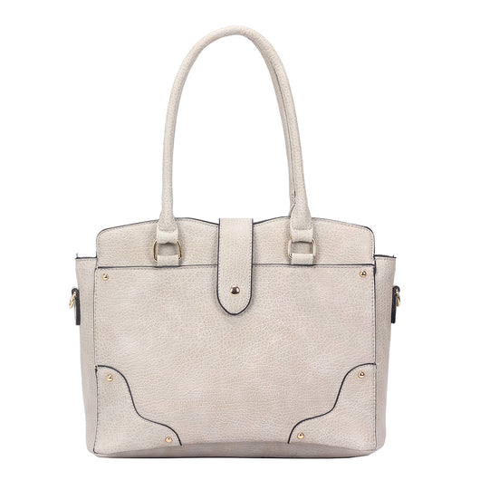 Maddison tote bag with luggage tags - grey image 1