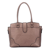Maddison tote bag with luggage tags - brown image 1