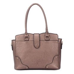 Maddison tote bag with luggage tags - brown image 1