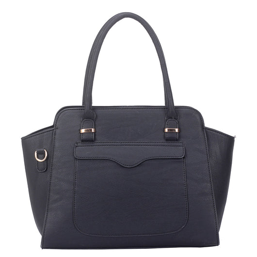 Jeanie front pocket tote bag - black image 1