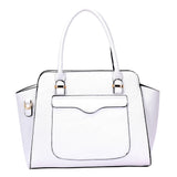 Jeanie front pocket tote bag - white image 1
