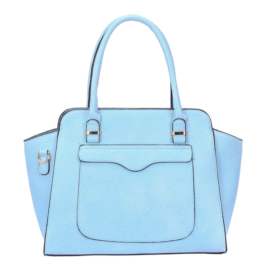 Jeanie front pocket tote bag - blue image 1