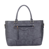 Lola zip front tote bag - tan image 1