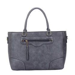 Lola zip front tote bag - tan image 1