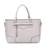 Lola zip front tote bag - grey image 1
