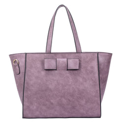 Matilda bow tote bag - purple image 1