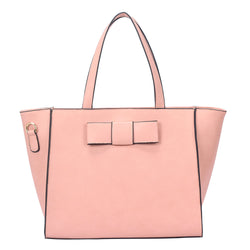 Matilda bow tote bag - pink image 1