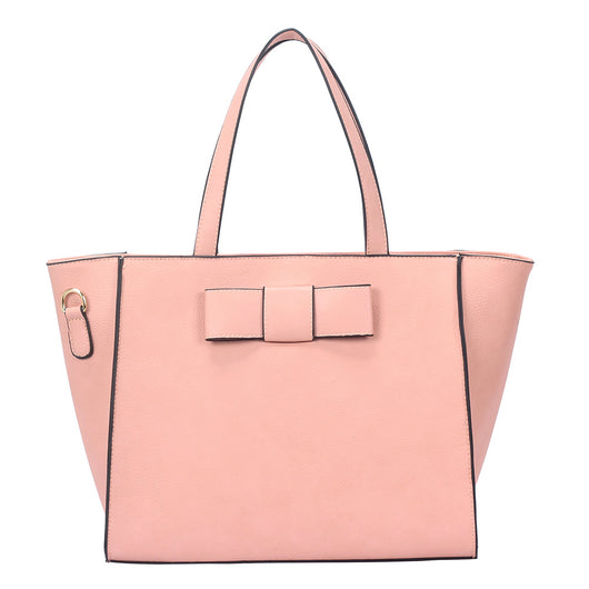 Matilda bow tote bag - pink image 1