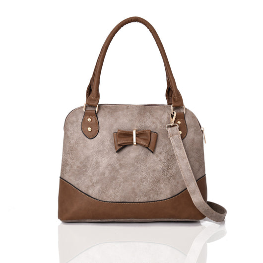 Parry Bow Contrast Tote Bag - Khaki image 1