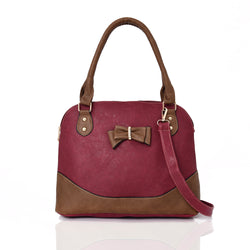 Parry Bow Contrast Tote Bag - Purple image 1