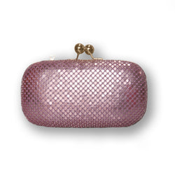 Afia chainmail clip top clutch  - LILAC image 1