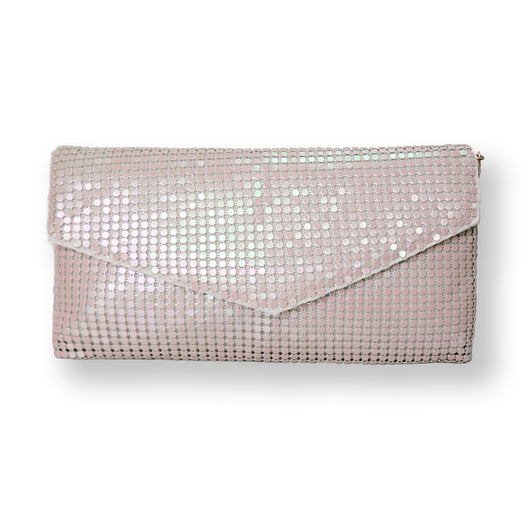Ayana chainmail envelope bag - WHITE image 1