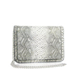 Reptile Braid Trim Shoulder Bag - Black / White image 1