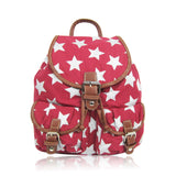 Stars Retro Rucksack - Dark Red image 1