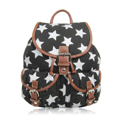 Stars Retro Rucksack - Black image 1