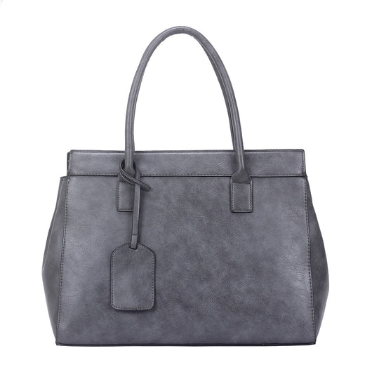 Layla Structured Bag with Luggage Tag  - Dark Grey image 1