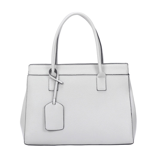 Layla Structured Bag with Luggage Tag  - Light Grey image 1