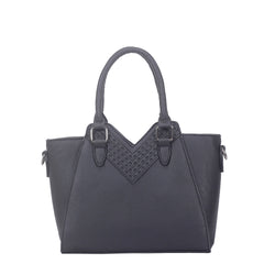 Tallulah V-Cut Angular Handbag - Black image 1
