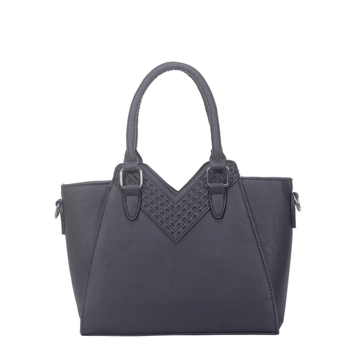 Tallulah V-Cut Angular Handbag - Black image 1