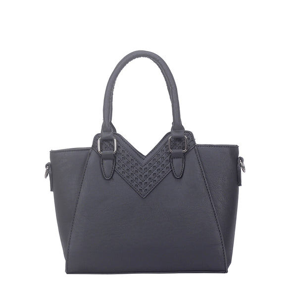 Tallulah V-Cut Angular Handbag - Black image 1