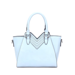 Tallulah V-Cut Angular Handbag - Blue image 1