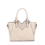 Tallulah V-Cut Angular Handbag - Beige image 1