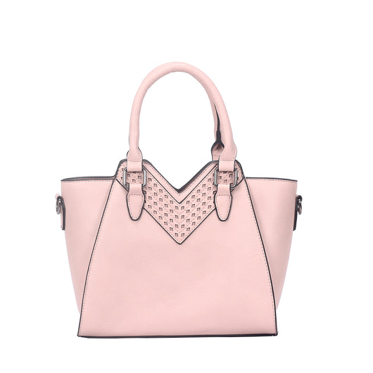 Tallulah V-Cut Angular Handbag - Pink image 1