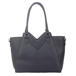 Talia V-Cut Angular Handbag - Black image 1