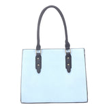 Lili Contrast Strap Simple Tote - Blue image 1